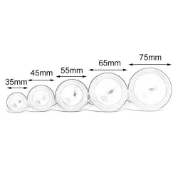 Silikone vakuumkopper - cupping / massage / anti cellulite terapi - 12 stk.
