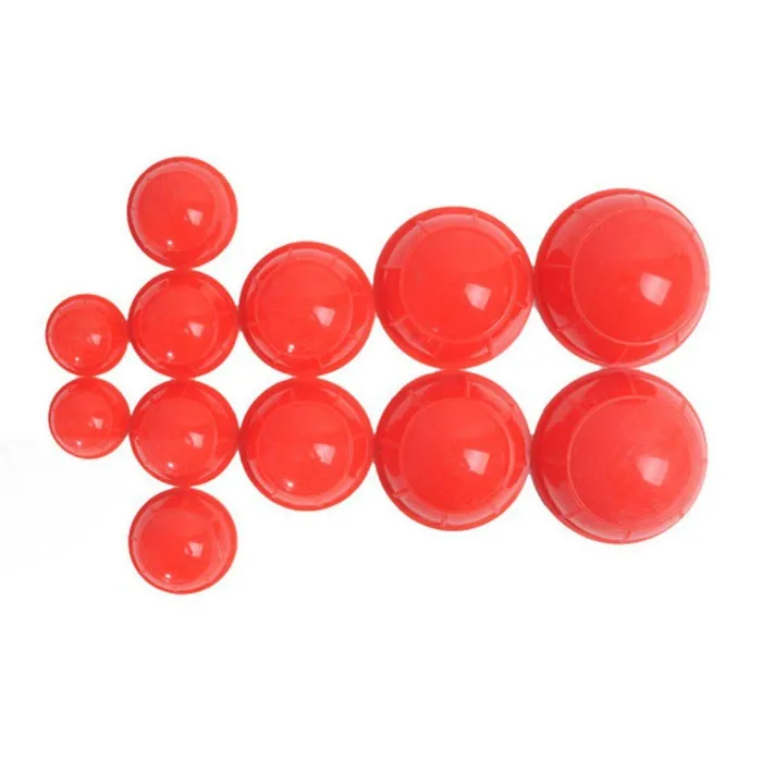 Silikone vakuumkopper - cupping / massage / anti cellulite terapi - 12 stk.