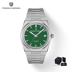 RelojesPAGANI DESIGN - reloj deportivo automático - resistente al agua - acero inoxidable - verde