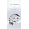 NAVIFORCE - elegante relógio de quartzo - pulseira de couro - à prova d'água - branco