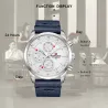 NAVIFORCE - montre à quartz tendance - bracelet cuir - étanche - or rose / noir