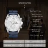 NAVIFORCE - montre à quartz tendance - bracelet cuir - étanche - or rose / noir