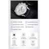 NAVIFORCE - montre à quartz tendance - bracelet cuir - étanche - or rose / noir