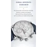 NAVIFORCE - montre à quartz tendance - bracelet cuir - étanche - or rose / noir