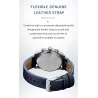 NAVIFORCE - montre à quartz tendance - bracelet cuir - étanche - or rose / noir