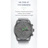 NAVIFORCE - montre à quartz tendance - bracelet cuir - étanche - or rose / noir