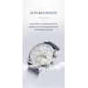 NAVIFORCE - montre à quartz tendance - bracelet cuir - étanche - or rose / noir