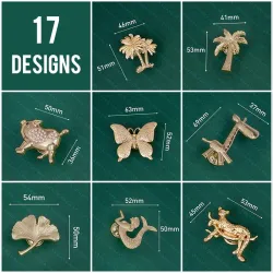 Golden furniture handles - knobs - plants / animals shapedFurniture