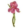 Krystal orkidé blomst - elegant broche