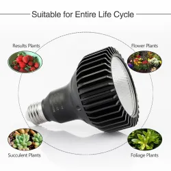 Lampe de culture à LED - ampoule - spectre complet - COB - E27