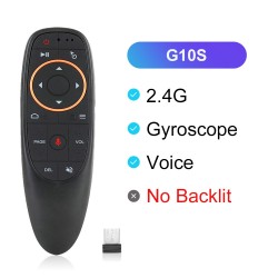 G10 / G10S Pro - äänikaukosäädin Android TV -boksille - 2.4G langaton ilmahiiri - gyro - IR