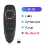 G10 / G10S Pro - controle remoto de voz para caixa de TV Android - mouse sem fio 2.4G sem fio - giroscópio - IR