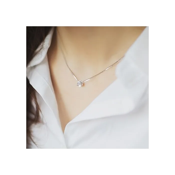 925 Silver necklace with zirconNecklaces