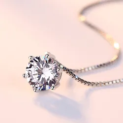 925 Silver necklace with zirconNecklaces