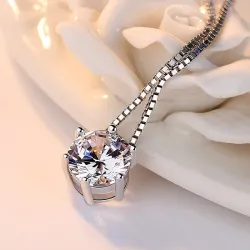 Collier en argent 925 avec zircon