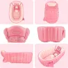 NataciónBañera inflable para bebés - piscina - portátil - plegable - antideslizante - oso de dibujos animados