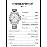 LIGE - Montre à quartz en acier inoxydable - étanche - blanche