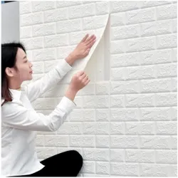 3D wallsticker - självhäftande skum - tapeter - vattentät - tegeldesign - 60 * 30 cm