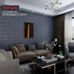 Adesivo murale 3D - schiuma autoadesiva - carta da parati - impermeabile - design in mattoni - 60 * 30 cm