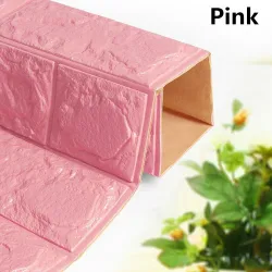 3D wall sticker - self adhesive foam - wallpaper - waterproof - brick design - 60 * 30cmWall stickers