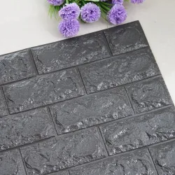 3D muursticker - zelfklevend foam - behang - watervast - baksteen design - 60 * 30cmMuurstickers