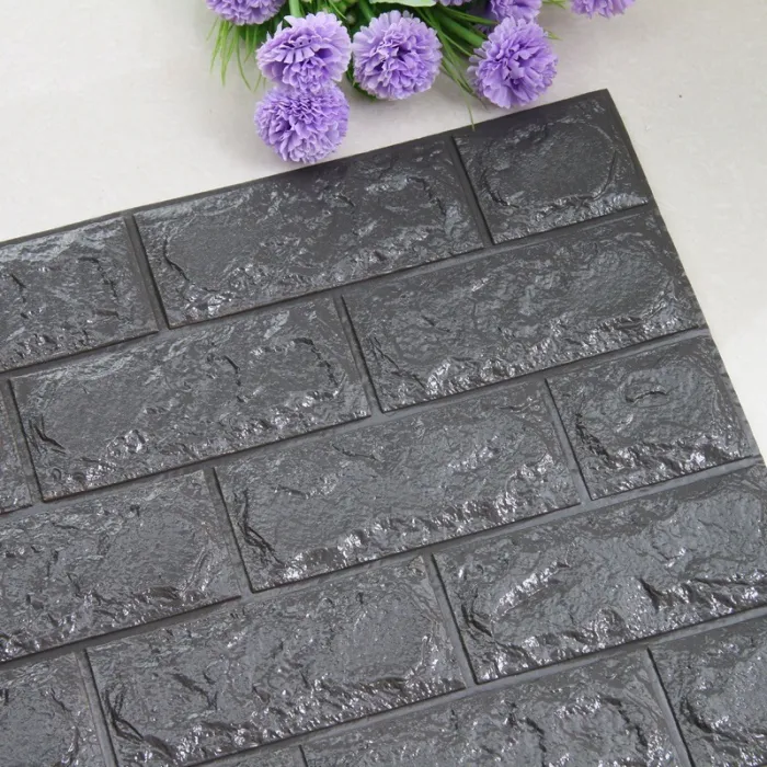 3D muursticker - zelfklevend foam - behang - watervast - baksteen design - 60 * 30cmMuurstickers