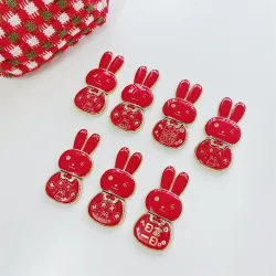 Support téléphone pliable - stand - lapin chinois rouge