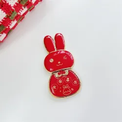 Support téléphone pliable - stand - lapin chinois rouge