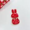 Support téléphone pliable - stand - lapin chinois rouge