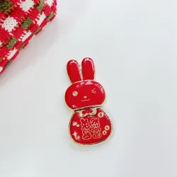 Support téléphone pliable - stand - lapin chinois rouge