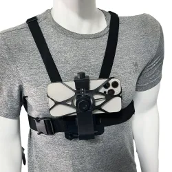 Bröstband - vridbart bälte - telefon / GoPro kamerahållare - komplett set