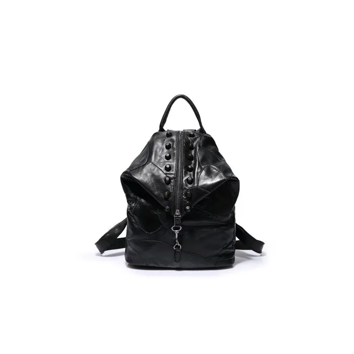 Leather backpack - with rivets - colorful rainbow colorsBackpacks