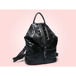 Leather backpack - with rivets - colorful rainbow colorsBackpacks