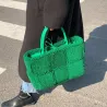 Trendy plys håndtaske - stor kapacitet