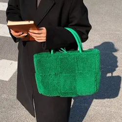 Bolsos de manoBolso de mano de felpa de moda - gran capacidad