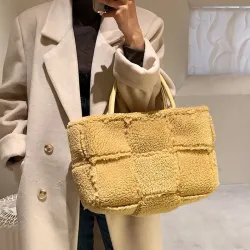 Bolsos de manoBolso de mano de felpa de moda - gran capacidad