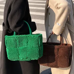 Bolsos de manoBolso de mano de felpa de moda - gran capacidad