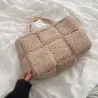 Trendy pluche handtas - grote capaciteitHandtassen