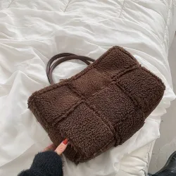 Bolsos de manoBolso de mano de felpa de moda - gran capacidad