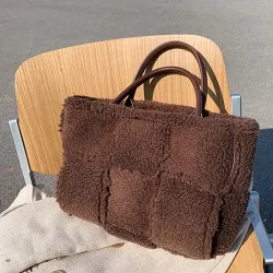 Bolsos de manoBolso de mano de felpa de moda - gran capacidad