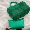 Bolsos de manoBolso de mano de felpa de moda - gran capacidad