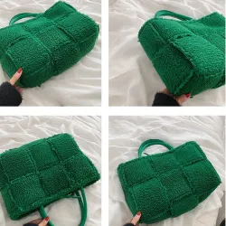 Bolsos de manoBolso de mano de felpa de moda - gran capacidad