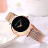 Elegant Quartz ur - rustfrit stål mesh rem - måne / stjerner