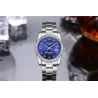 CHRONOS - stylische Quarzuhr - mit Strasssteinen - wasserdicht - Edelstahl