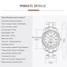 CHRONOS - montre à quartz élégante - avec strass - étanche - acier inoxydable