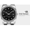 CHRONOS - montre à quartz élégante - avec strass - étanche - acier inoxydable