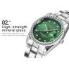 CHRONOS - montre à quartz élégante - avec strass - étanche - acier inoxydable