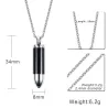 Collier en acier inoxydable avec pendentif balle