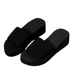 Knitted wedges slippers - sandalsSandals