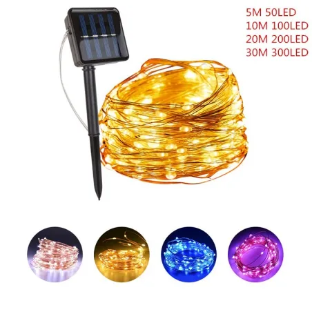 LED-Solarband - mit Erdspieß - Außendekoration